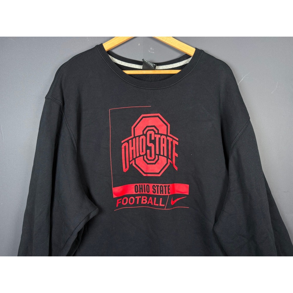 Nike Ohio State Football Sweatshirt Mens 3XL Black Crewneck Pullover